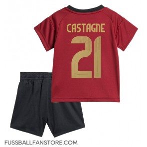 Belgien Timothy Castagne #21 Replik Heimtrikot Kinder EM 2024 Kurzarm (+ Kurze Hosen)